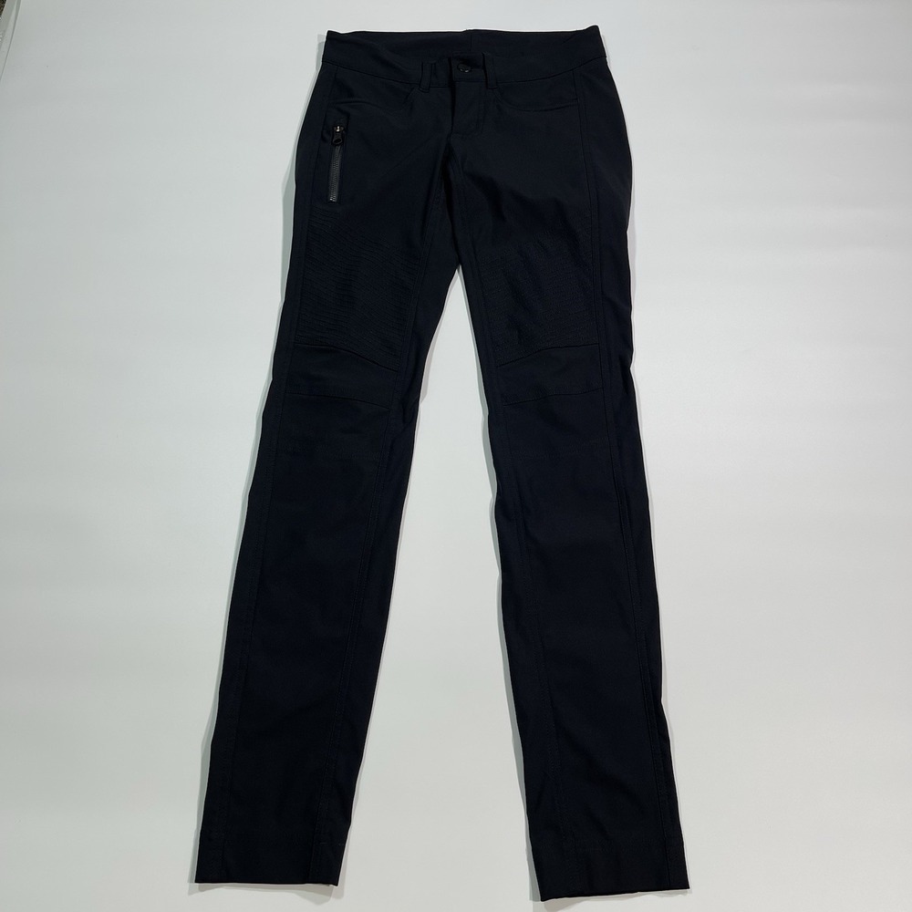 Lululemon Bust A Move Warpstreme Moto Black Pants Size 27x31